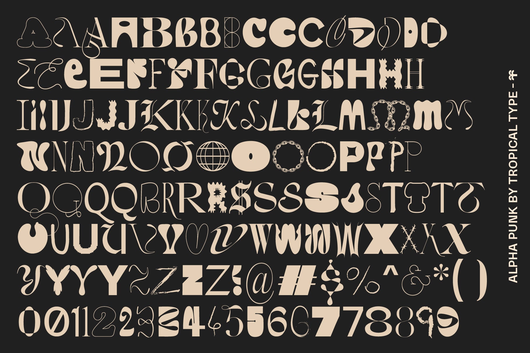 Alpha Punk - Mix and Match Font