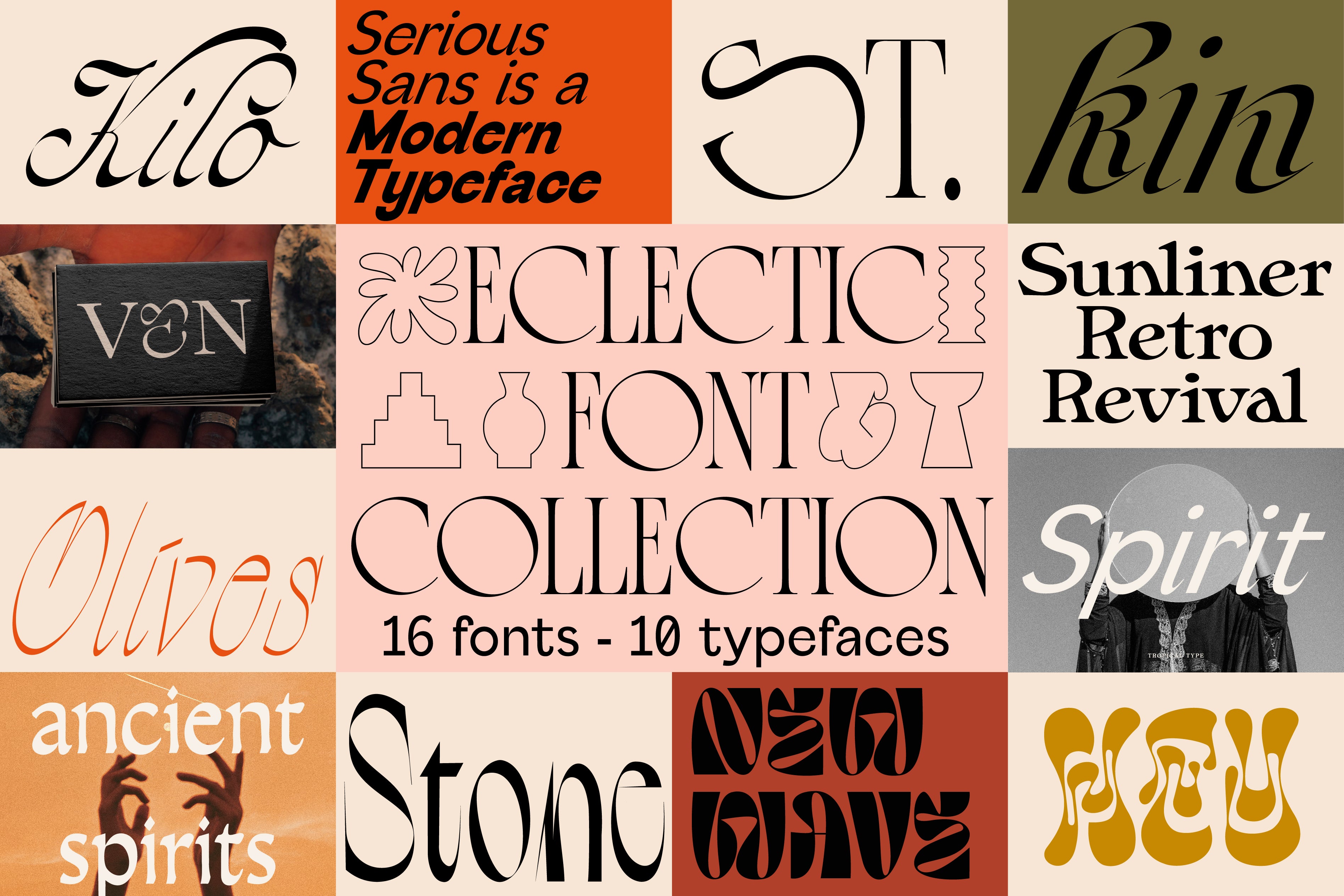 Eclectic Font Collection - Tropical Type