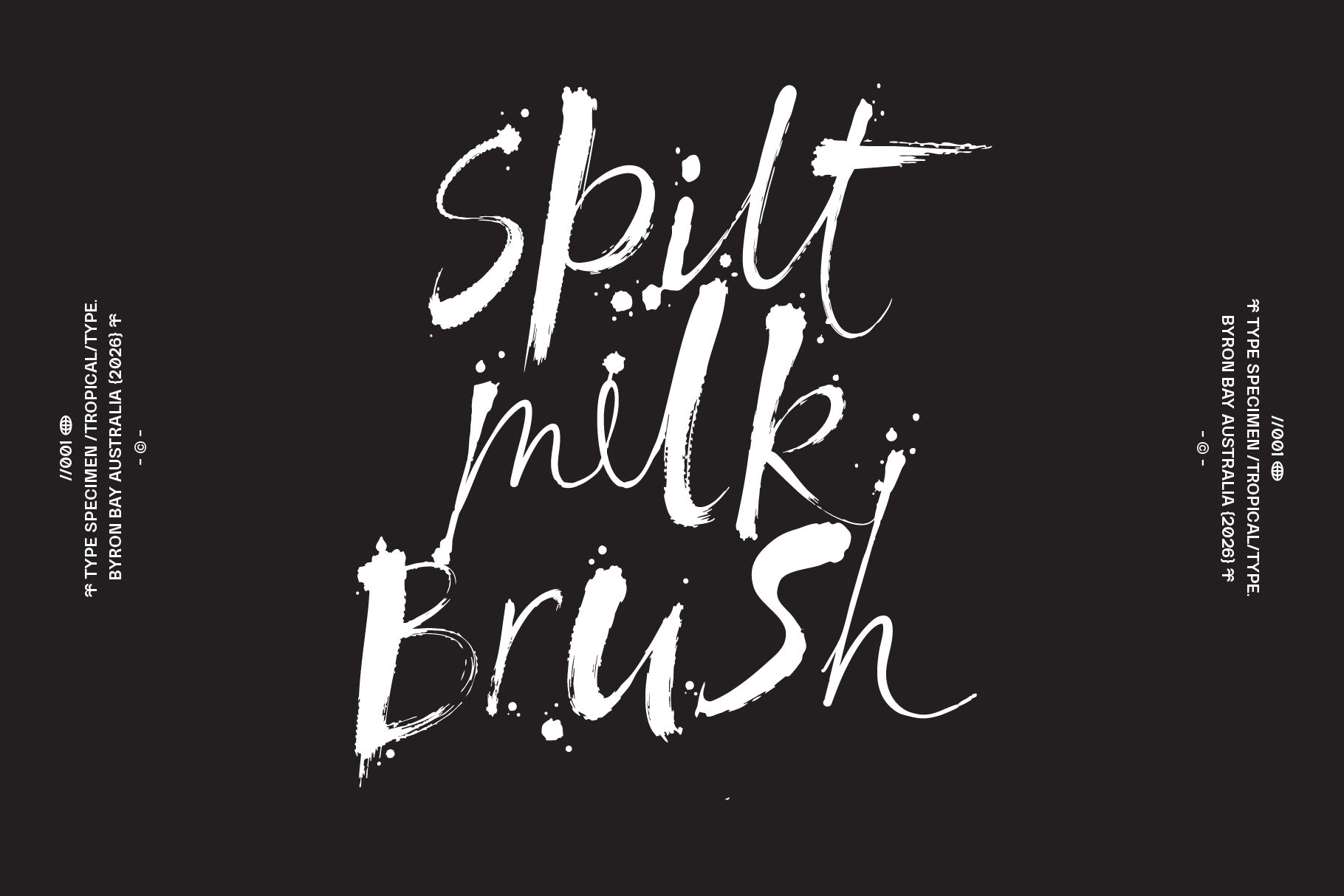 Spilt Milk Brush Font.