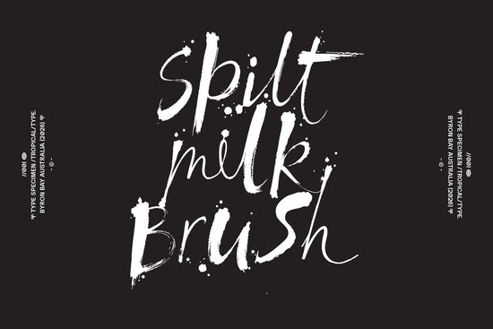 Spilt Milk Brush Font.