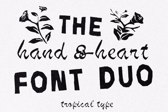 Hand & Heart Font Duo